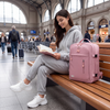 Podróżny plecak różowy bagaż kabinowy 40x30x20 darmowy na pokład WizzAir