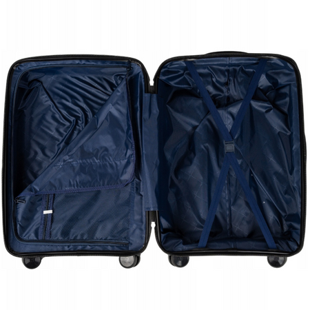 Walizka podróżna średnia ciemnoszara – na kółkach, wytrzymała, stylowa i komfortowa do samolotu Wowbag 7918 M dark grey