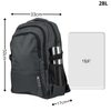 Plecak miejski szary pojemny nowoczesny młodzieżowy na laptopa 15,6" Wowbag BG82237 grey
