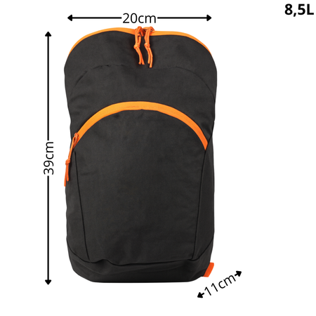 Plecak czarny mały superlekki tekstylny na rower spacer woda telefon klucze bluza VIO  XY092017 black