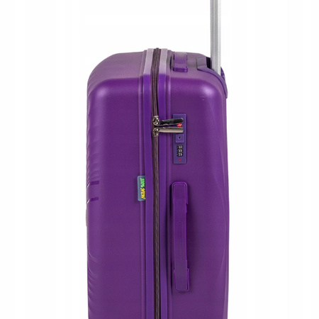 Duża walizka podróżna fioletowa na kółkach – lekka, stylowa i pojemna, do samolotu 100 L Walizka Wowbag 7905 L purple