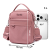 Torebka saszetka damska crossbody mała na ramię nylonowa ciemnoróżowa stylowa