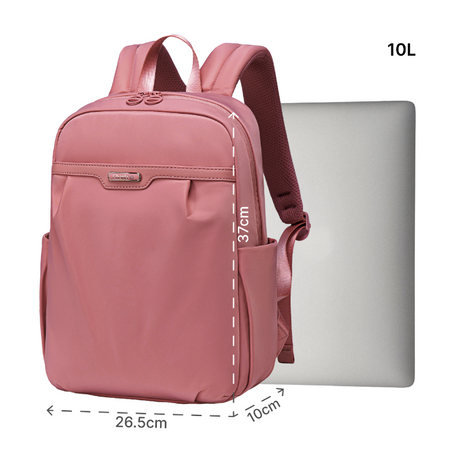 Plecak damski różowy kompaktowy modny kobiecy dla dziewczyny na laptop 13
