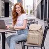 Elegancki plecak beżowy kobiecy modny na studia do biura na laptop 15,6”