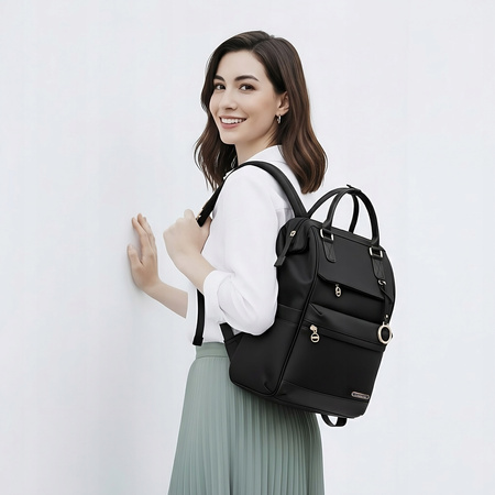 Plecak damski miejski czarny  na studia do pracy pojemny CHANTRIA CB00788black