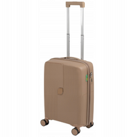 Walizka podróżna beżowa kabinowa – mała, stylowa, funkcjonalna, lekka i elegancka do samolotu Wowbag 7918 S champagne