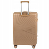 Duża walizka beżowa podróżna na kółkach lekka i wytrzymała walizka do samolotu 100L Wowbag 7905 L champagne