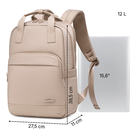 Plecak miejski damski beż modny na co dzień do samolotu bez opłat Ryanair