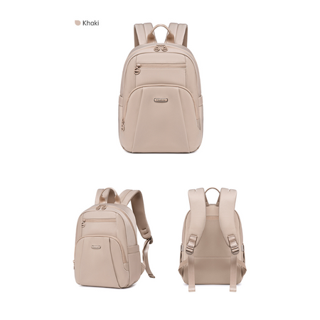Beżowy plecak miejski damski, na iPada 10,9", wodoodporny, 9,3 l. Na studia i co dzień. CHANTRIA CB770khaki.