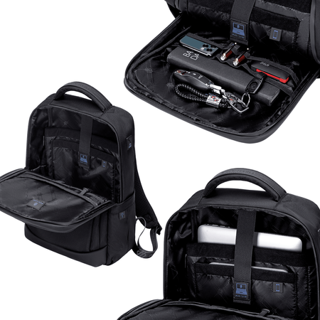 Plecak miejski czarny męski wodoodporny na laptopa 15,6" do pracy Arctic Hunter B00478 black