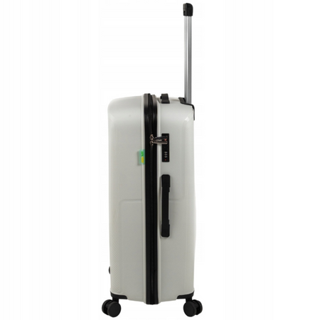 Walizka podróżna duża biała na kółkach – elegancka, lekka i pojemna walizka do samolotu Wowbag 7918 L white