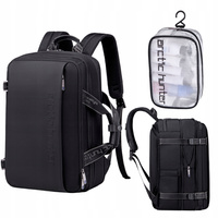 Czarny plecak miejski podróżny biznesowy,  na laptop 15,6", 18 l,  pojemny i funkcjonalny. Arctic Hunter B00540 Black.