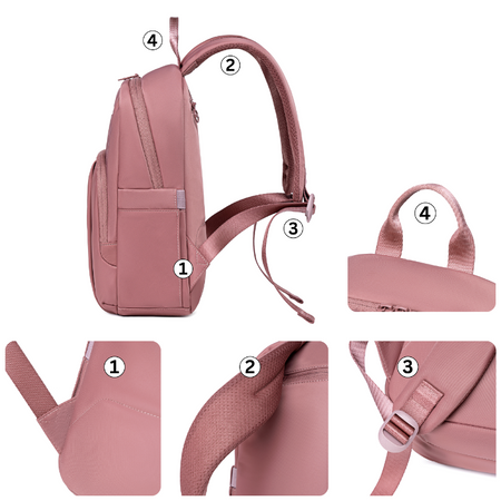 Plecak damski miejski róż dla dziewczyny mały elegancki modny na co dzień