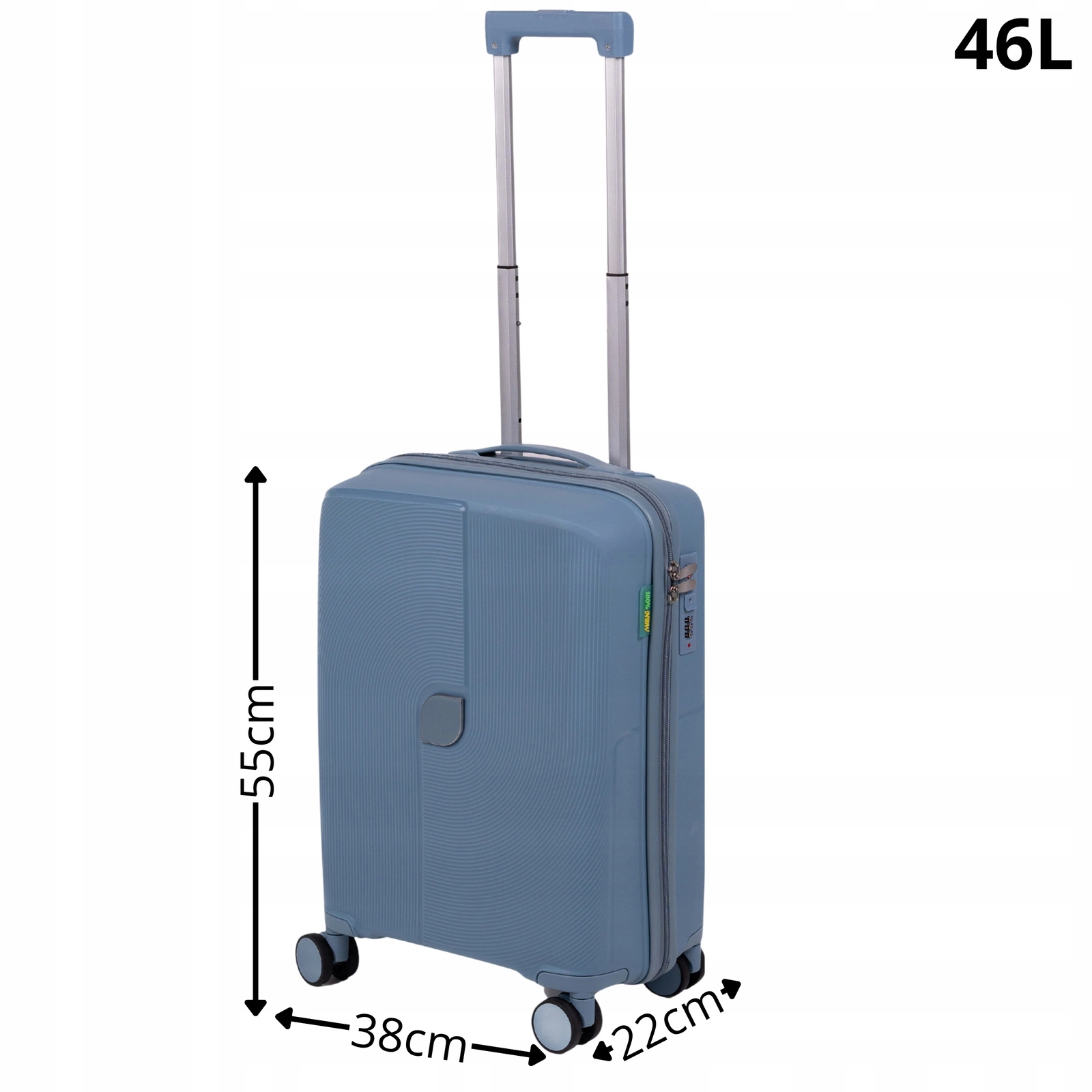 Walizka mała, do samolotu jasnoniebieska – kabinowa, elegancka, funkcjonalna i lekka Wowbag 7918 S light blue pol_pl_Walizka-mala-do-samolotu-jasnoniebieska-kabinowa-elegancka-funkcjonalna-i-lekka-Wowbag-7918-S-light-blue-93_4