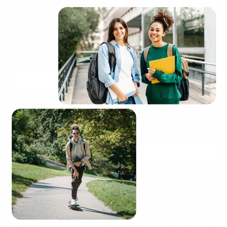 Czarny plecak miejski młodzieżowy, 25 l, wodoodporny, na laptopa 15,6", stylowy, na co dzień. Arctic Hunter B00531Black.