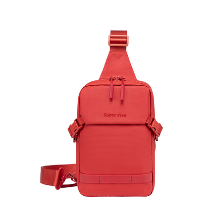 Saszetka na ramię czerwona damska męska miejska nowoczesna wodoodporna na spacer 3,1 L Super Five FXB753Red