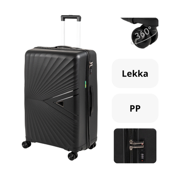 Walizka Wowbag średnia 7905 M black