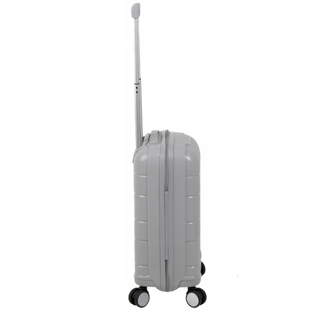 Walizka mała jasnoszara – kabinowa, stylowa, trwała i praktyczna podróżna na kółkach Wowbag 6910 S light grey