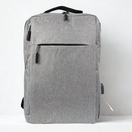 Plecak miejski szary materiałowy lekki do szkoły i na studia dla dziewczyn i chłopaków HN212701 grey
