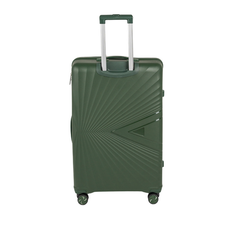 Walizki podróżne komplet 3 szt. ciemnozielone lekkie i trwałe zestaw walizek na kółkach Wowbag 7905 dark green