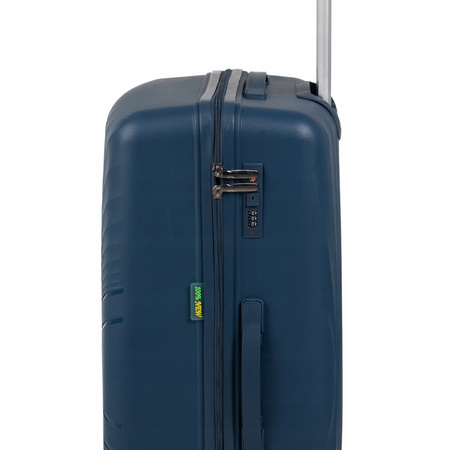 Duża walizka podróżna ciemnoniebieska na kółkach – lekka, elegancka i wytrzymała 100 L Wowbag 7905 L dark blue