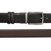 Pasek męski do spodni skórzany dwustronny czarny brązowy klamra obrotowa