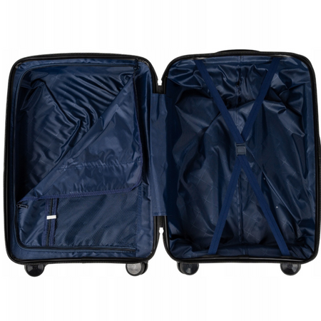 Mała walizka biała kabinowa – podróżna, elegancka, lekka, wytrzymała i praktyczna na kółkach Wowbag 7918 S white