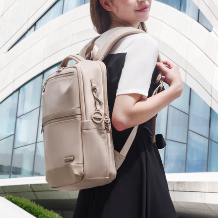 Plecak damski miejski beżowy elegancki do pracy na studia stylowy kobiecy CHANTRIA CB00766 khaki
