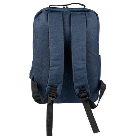 Plecak młodzieżowy nowoczesny szkolny niebieski na laptopa 15,6" z USB HN212701 blue