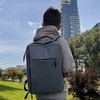 Plecak miejski szary materiałowy lekki do szkoły i na studia dla dziewczyn i chłopaków HN212701 grey