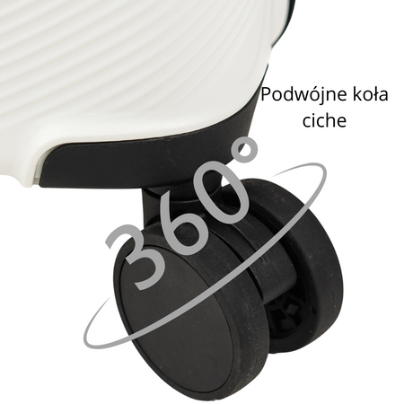 Komplet walizek podróżnych biały 3 szt. nowoczesny zestaw walizek lekkich i wytrzymałych Wowbag 7918 White