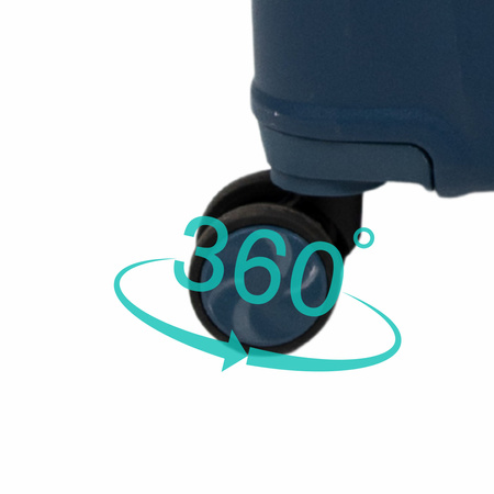 Duża walizka podróżna ciemnoniebieska na kółkach – lekka, elegancka i wytrzymała 100 L Wowbag 7905 L dark blue