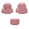 Torebka saszetka damska crossbody mała na ramię nylonowa ciemnoróżowa stylowa