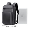 Plecak miejski męski szary na laptop 15,6" na co dzień do pracy do samolotu