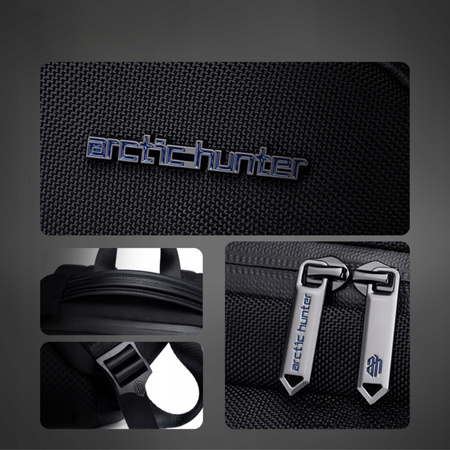 Plecak miejski niebieski, biznesowy i wodoodporny, na laptop, 15 l, wygodny i elegancki. Arctic Hunter B00670 Blue.