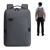 Szary plecak biznesowy miejski, 8,5 l, wodoodporny, na laptopa 15,6", stylowy i kompaktowy. Arctic Hunter B00574 grey