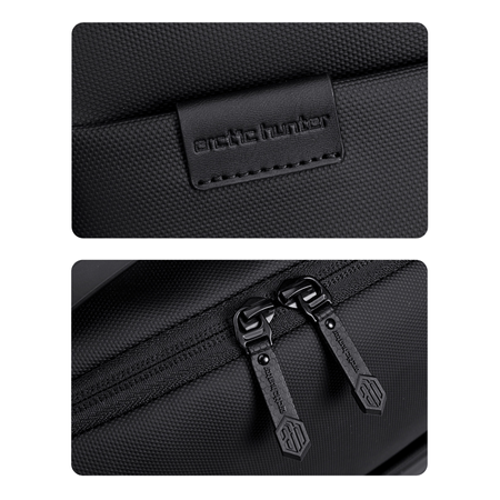 Plecak miejski czarny, biznesowy, wodoodporny, 8,5 l, na laptopa 15,6", elegancki i praktyczny. Arctic Hunter B00574 Black