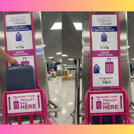 Walizka kabinowa beżowa mała – modna, lekka, trwała i wygodna walizka na kółkach do podróży Wowbag 7905 S champagne