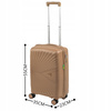 Walizka kabinowa beżowa mała – modna, lekka, trwała i wygodna walizka na kółkach do podróży Wowbag 7905 S champagne