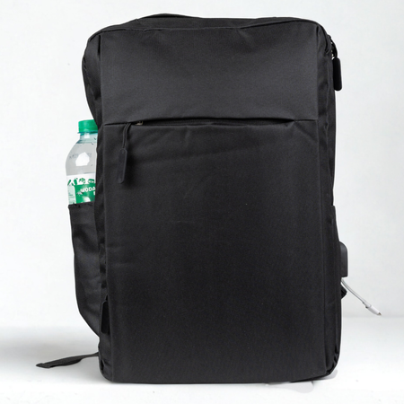 Plecak szkolny czarny materiałowy dla dziewczyn i chłopaków HN212701 black