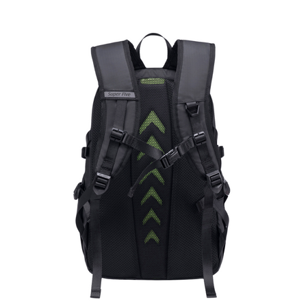 Czarny plecak miejski dla aktywnej młodzieży, 23 l, wodoodporny, na laptopa 15,6", podróżny. SUPER FIVE FB699 Black