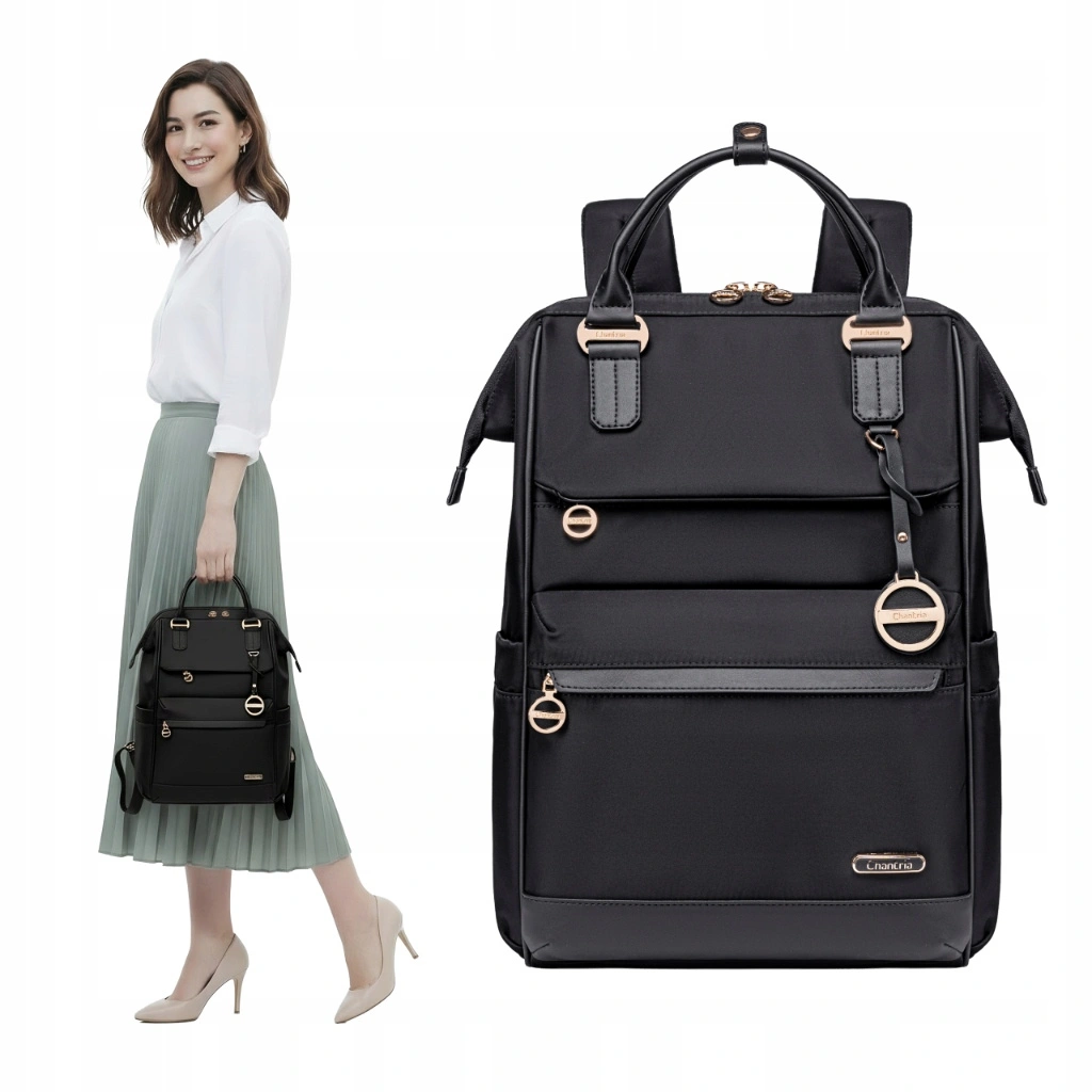 Plecak damski miejski czarny  na studia do pracy pojemny CHANTRIA CB00788black pol_pl_Plecak-damski-miejski-czarny-na-studia-do-pracy-pojemny-CHANTRIA-CB00788black-258_3