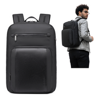 Plecak męski elegancki czarny rozszerzane komory 40X30X20 do samolotu