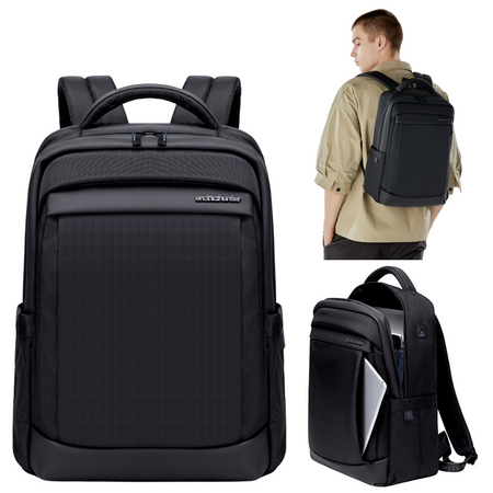 Plecak miejski czarny męski wodoodporny na laptopa 15,6" do pracy Arctic Hunter B00478 black