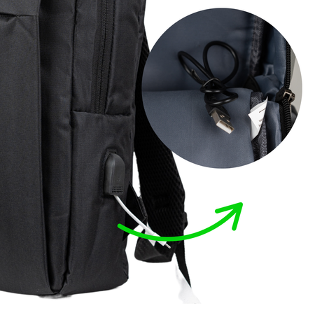 Plecak szkolny czarny materiałowy dla dziewczyn i chłopaków HN212701 black