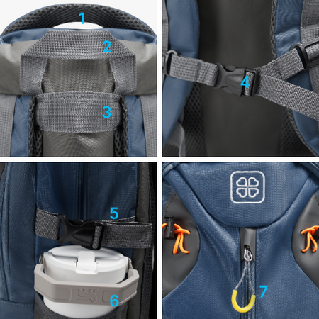 Plecak trekkingowy granatowy wyprawowy w góry wytrzymały lekki pojemny 50 L