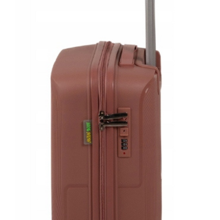 Walizka kabinowa różowo-złota – mała, podróżna, elegancka, modna i praktyczna na kółkach Wowbag 7918 S rose gold