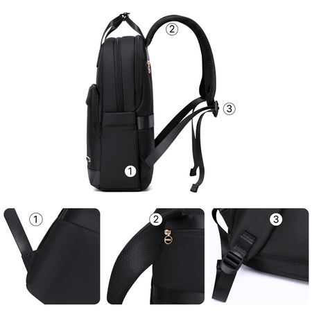 Plecak damski miejski czarny kabinowy do samolotu Ryanair Wizzair bezplatny