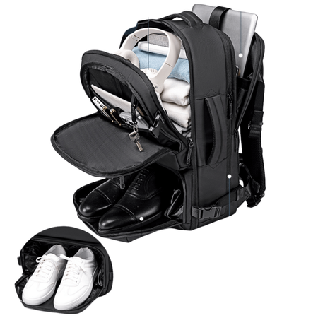 Plecak podróżny kompresyjny próżniowy vacuum Ryanair Wizz Air bagaż podręczny Arctic Hunter B00862 black