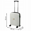 Mała walizka biała kabinowa – podróżna, elegancka, lekka, wytrzymała i praktyczna na kółkach Wowbag 7918 S white